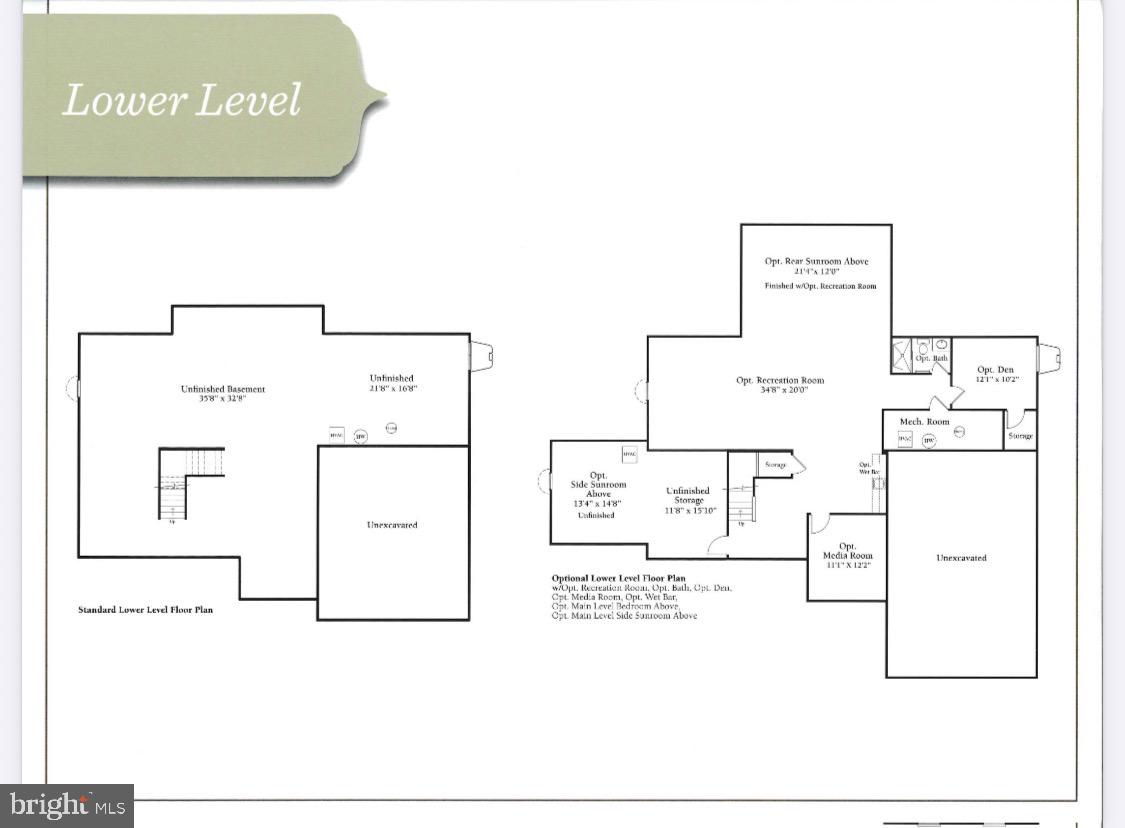 12903 Isaac Duckett Road Bowie, MD 20721 - Photo 97 of 97 Builder Brochure Lower Level Floor Plan