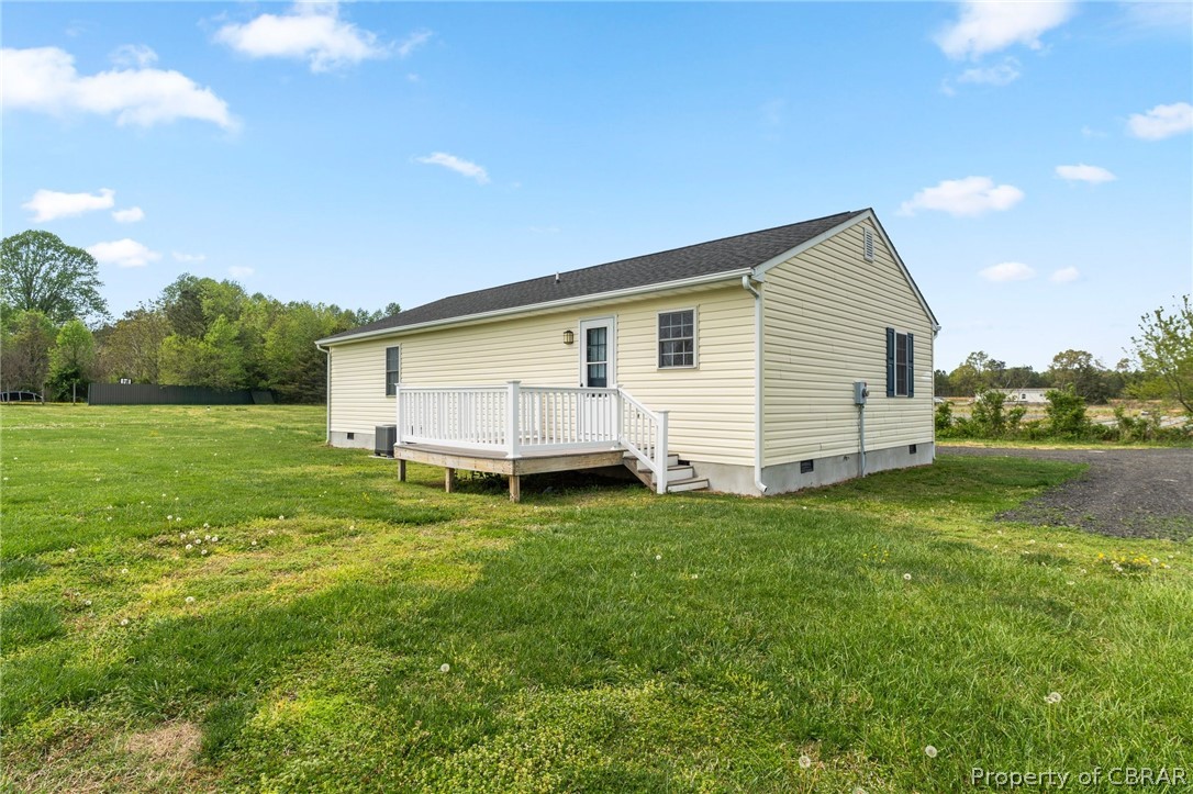 1509 Tallent Town Road Warsaw, VA 22572 - Photo 6 of 31 Back of house featuring a deck