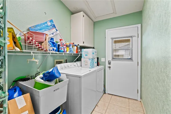 a room with storage and utility