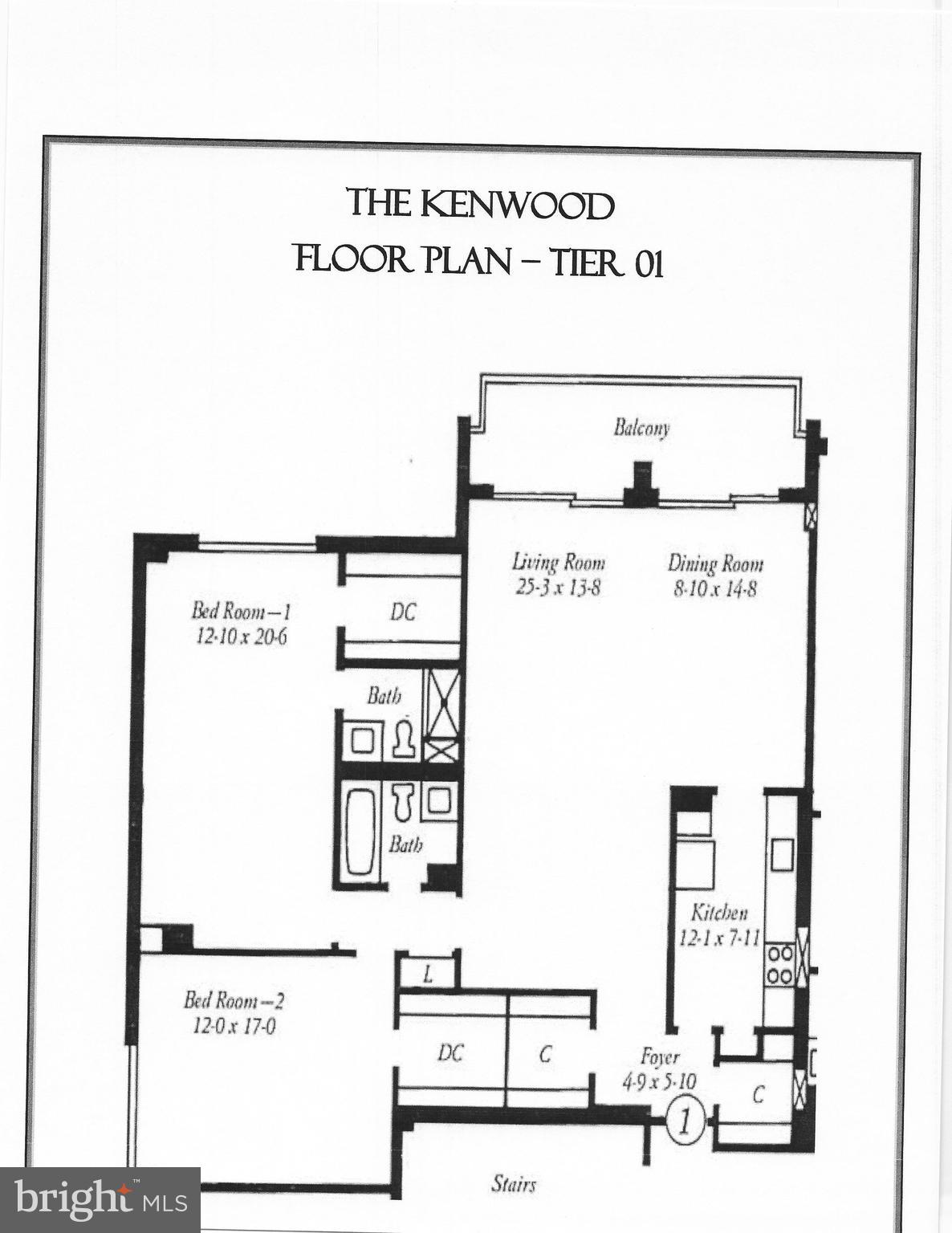 5101 River Road, Unit 1201 Bethesda, MD 20816 - Photo 47 of 47 Floor Plan