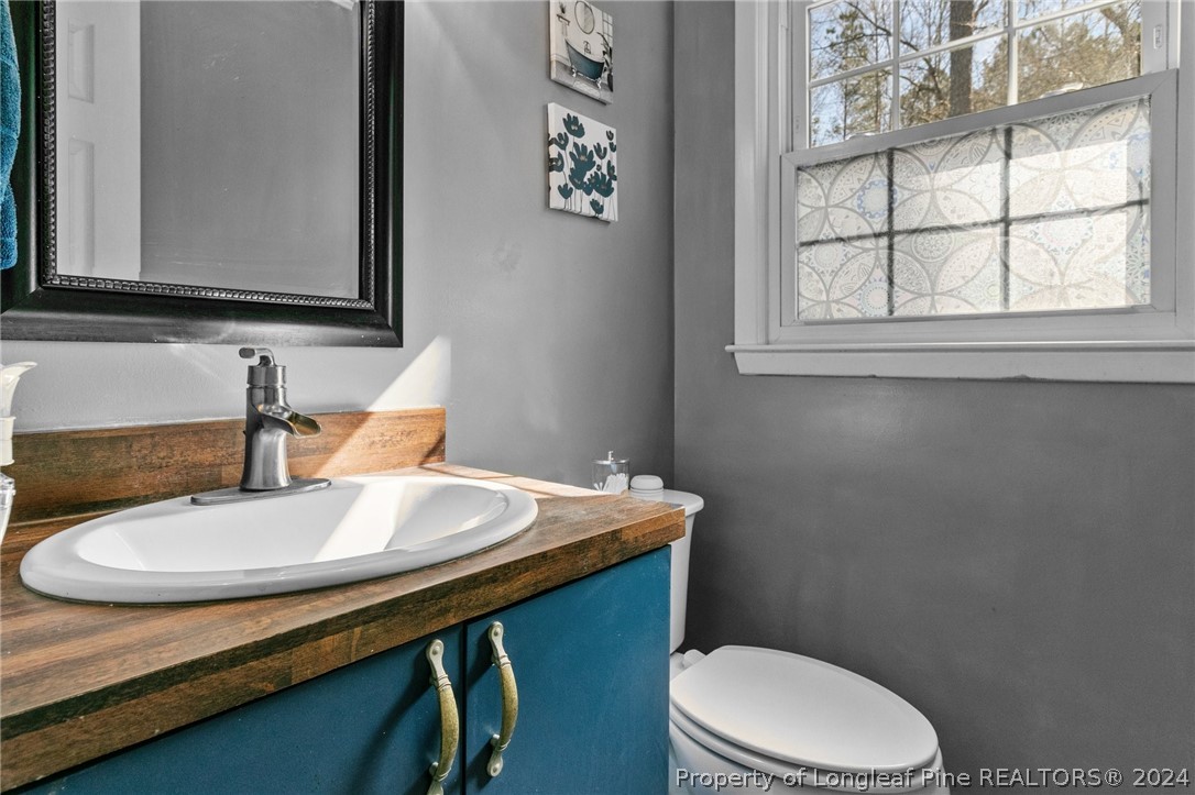 108 Mckinnon Drive Rockingham, NC 28379 - Photo 13 of 34 a bathroom with a sink a toilet and mirror