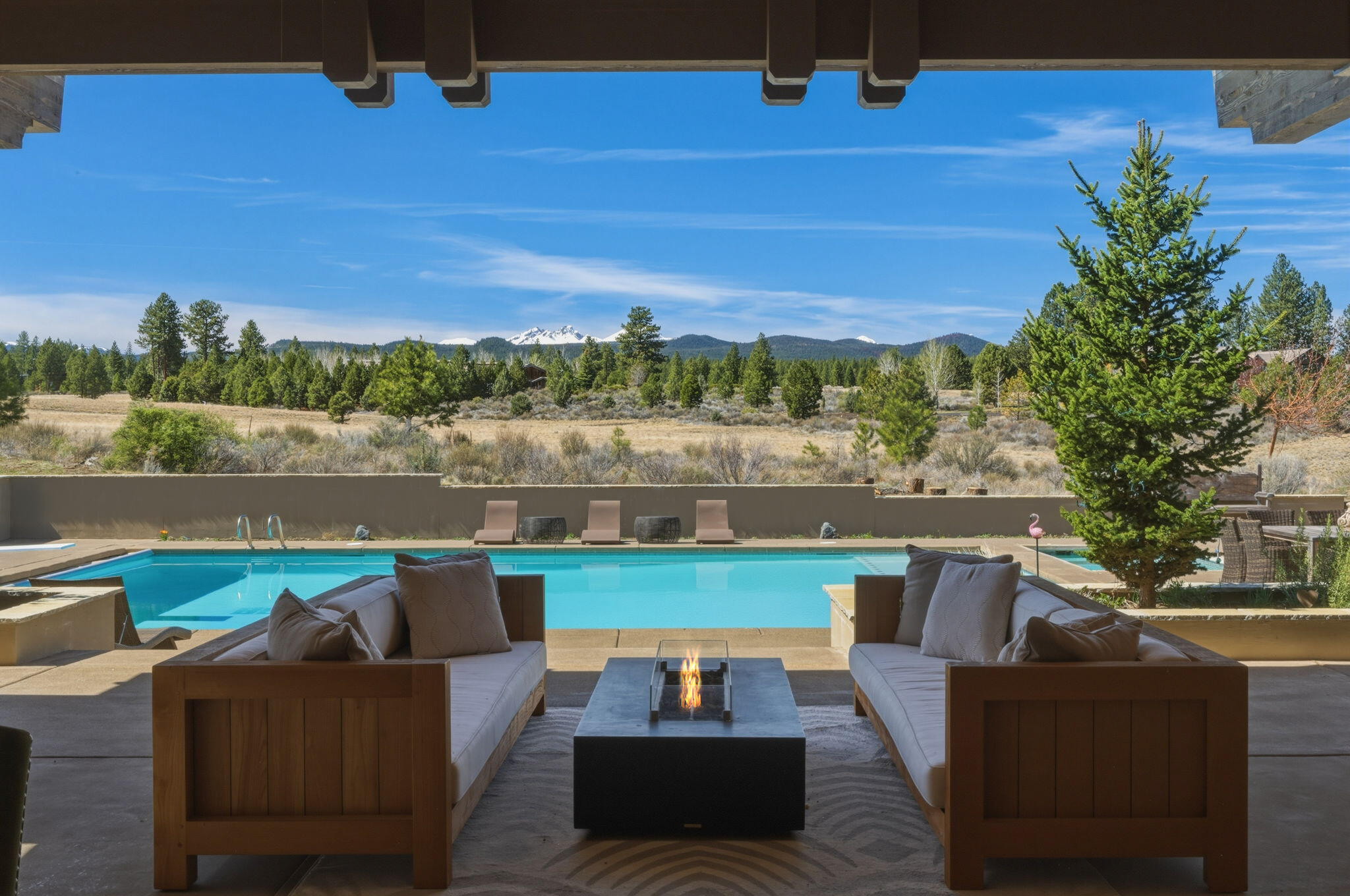 19100 Macalpine Loop Bend, OR 97702 - Photo 3 of 56 Poolside - Outdoor Living & Fire pit