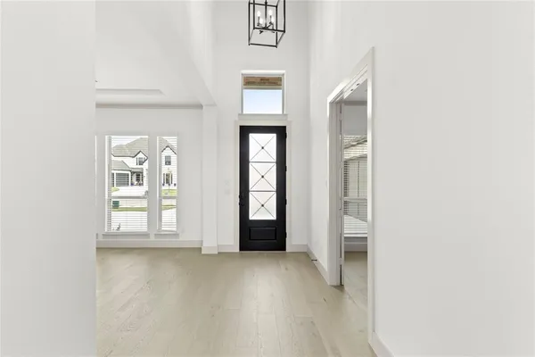 a view of an entryway of a house