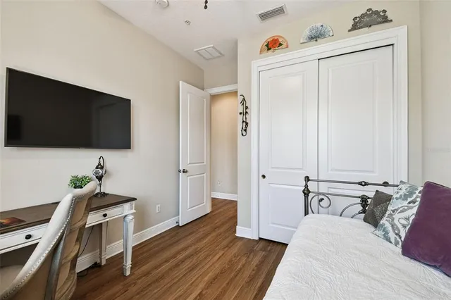 an aerial view of residential houses and outdoor space