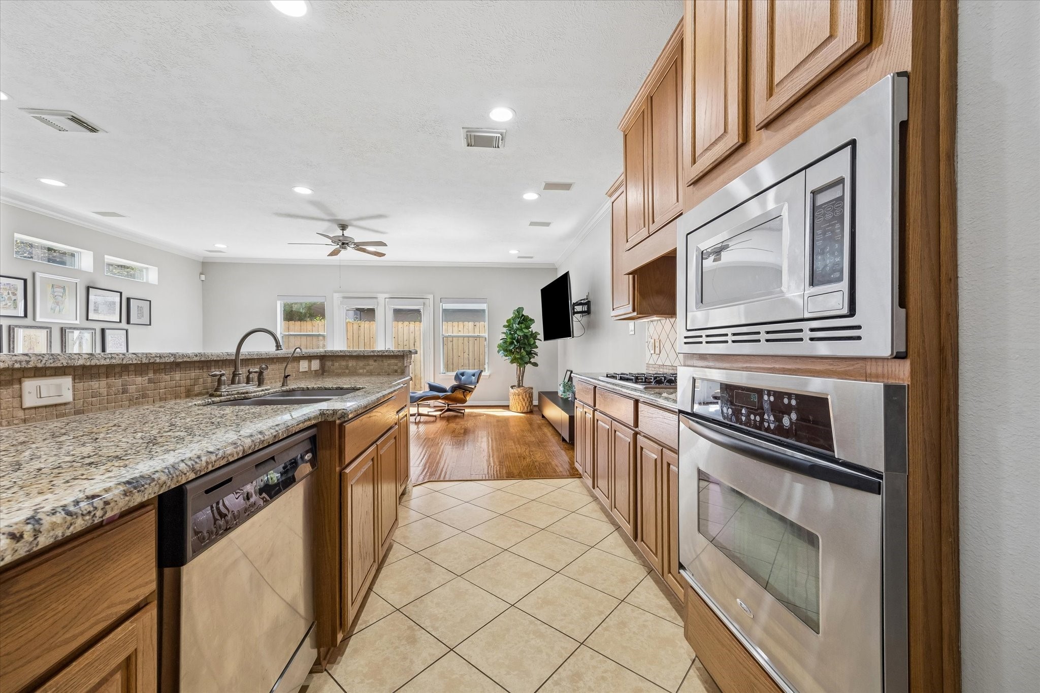 4123 Childress Street, Unit A Houston, TX 77005 - Photo 5 of 18 View of the Kitchen looking towards the Family room