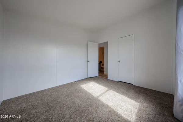 an empty room with a window
