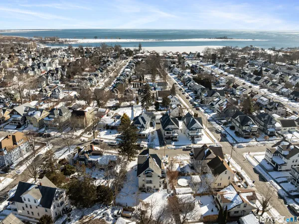 an aerial view of multiple house