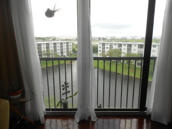 a view of balcony with window
