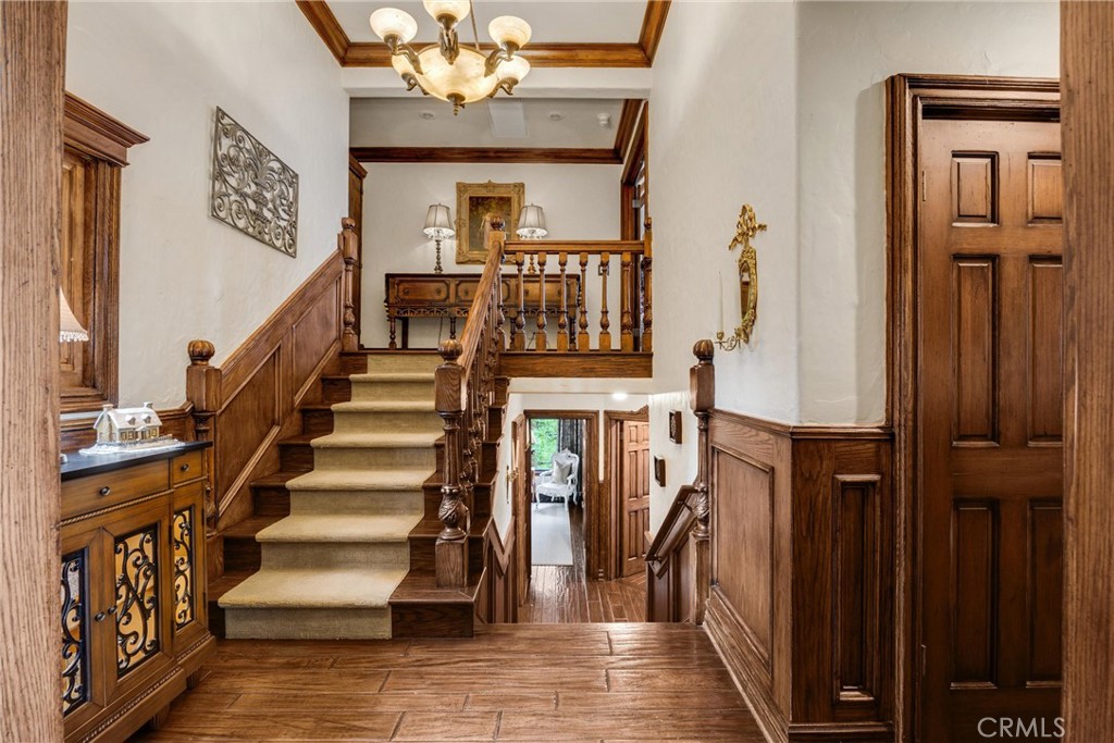29162 Bald Eagle Ridge Road Lake Arrowhead, CA 92352 - Photo 12 of 69 a view of entryway and hall with wooden floor