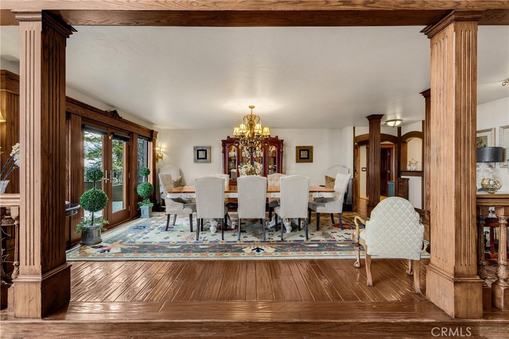 29162 Bald Eagle Ridge Road Lake Arrowhead, CA 92352 - Photo 8 of 69 a view of living room with furniture and chandelier