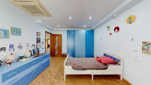 a bed room with a bed