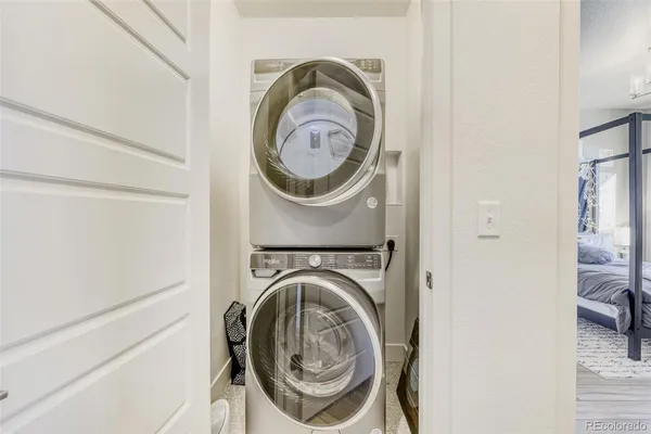 a view of washer and dryer in a utility room