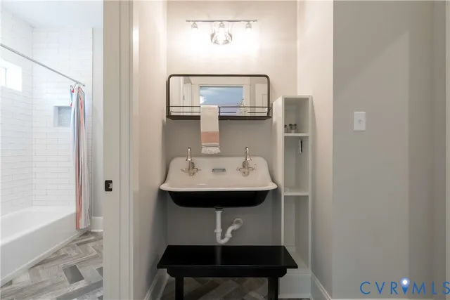 a bed room with a bed and a book shelf