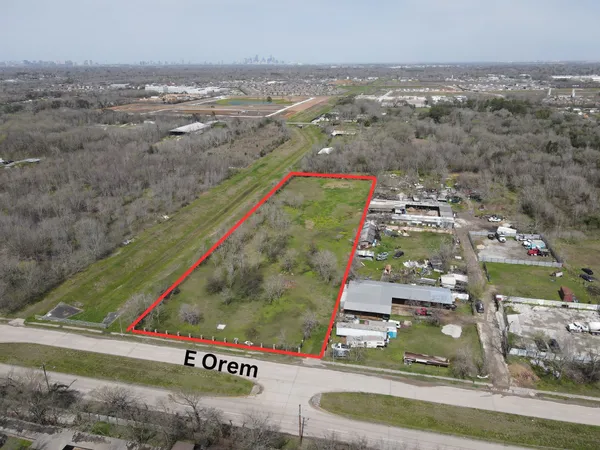 an aerial view of a city