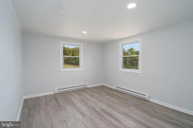 an empty room with a window