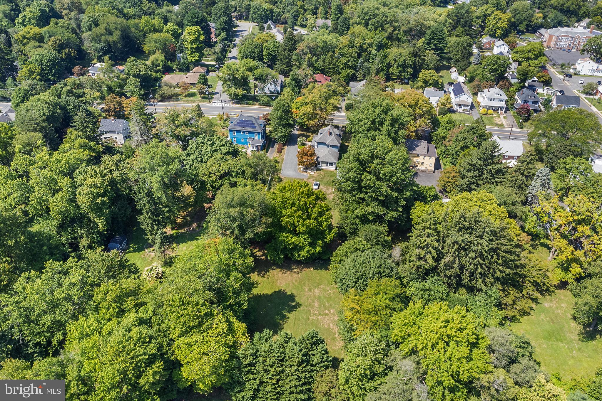 960 Lawrence Road Lawrenceville, NJ 08648 - Photo 60 of 62 an aerial view of residential house with outdoor space and trees all around
