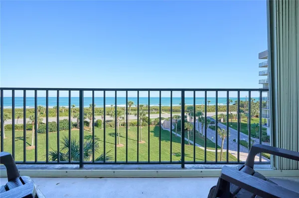 a view of city from balcony