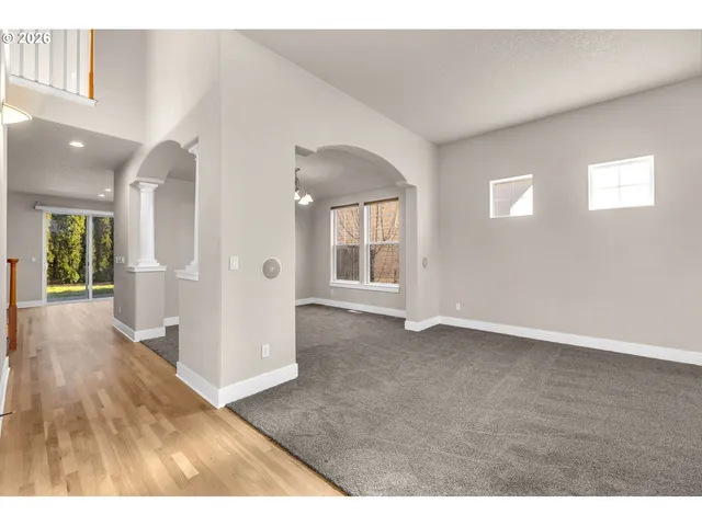 a view interior of a house with wooden floor