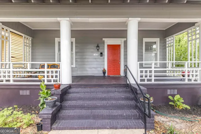 a front view of a house
