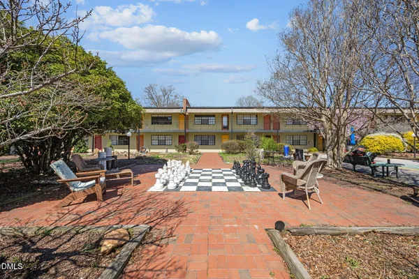 a view of outdoor space with seating area