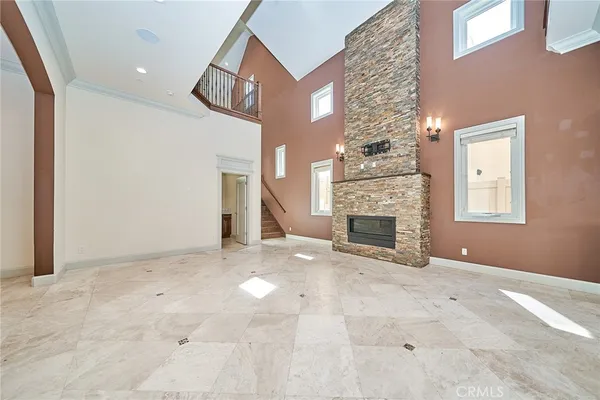 a view of kitchen with stainless steel appliances cabinets and a counter top space