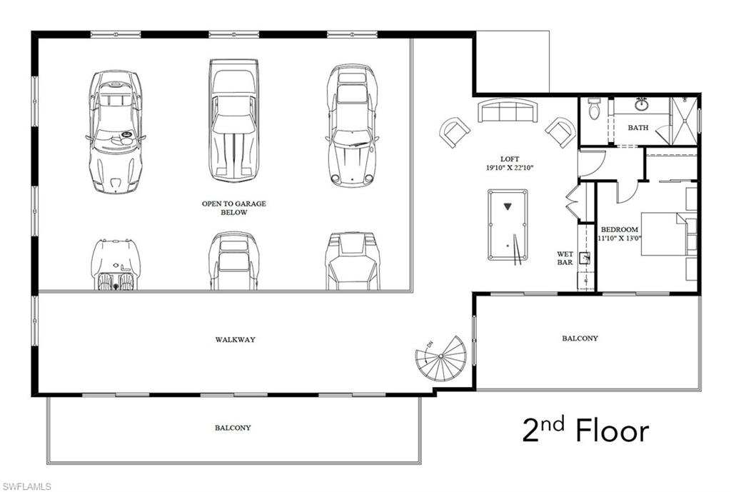 122 Caribbean Road Naples, FL 34108 - Photo 13 of 14 a picture of a floor plan