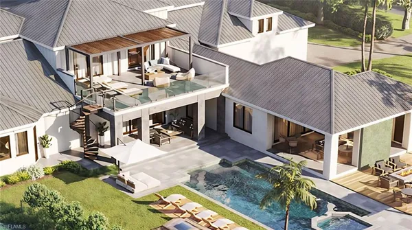 a view of a house with wooden deck