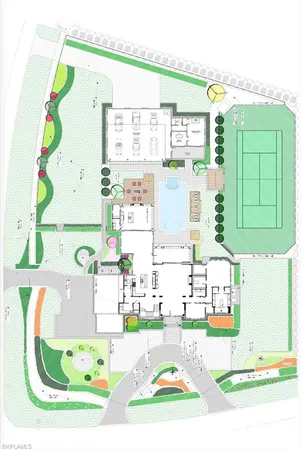 a black and white photo of a park