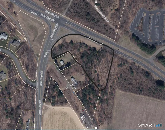 a view of a house with a small space