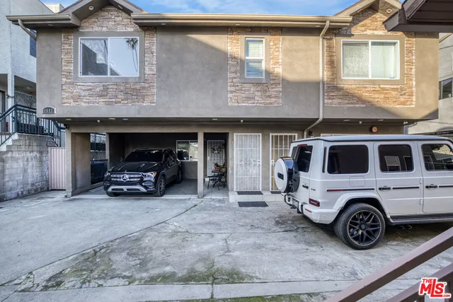 a car parked in front of house