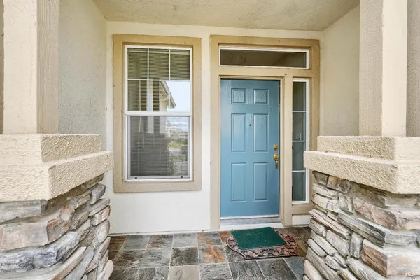 a view of front door of house