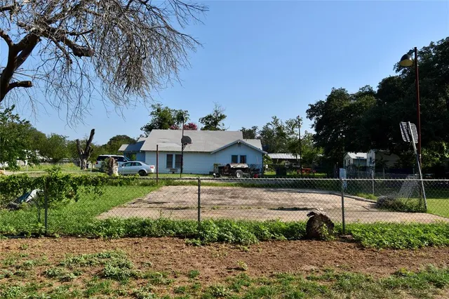 a view of a park with slide