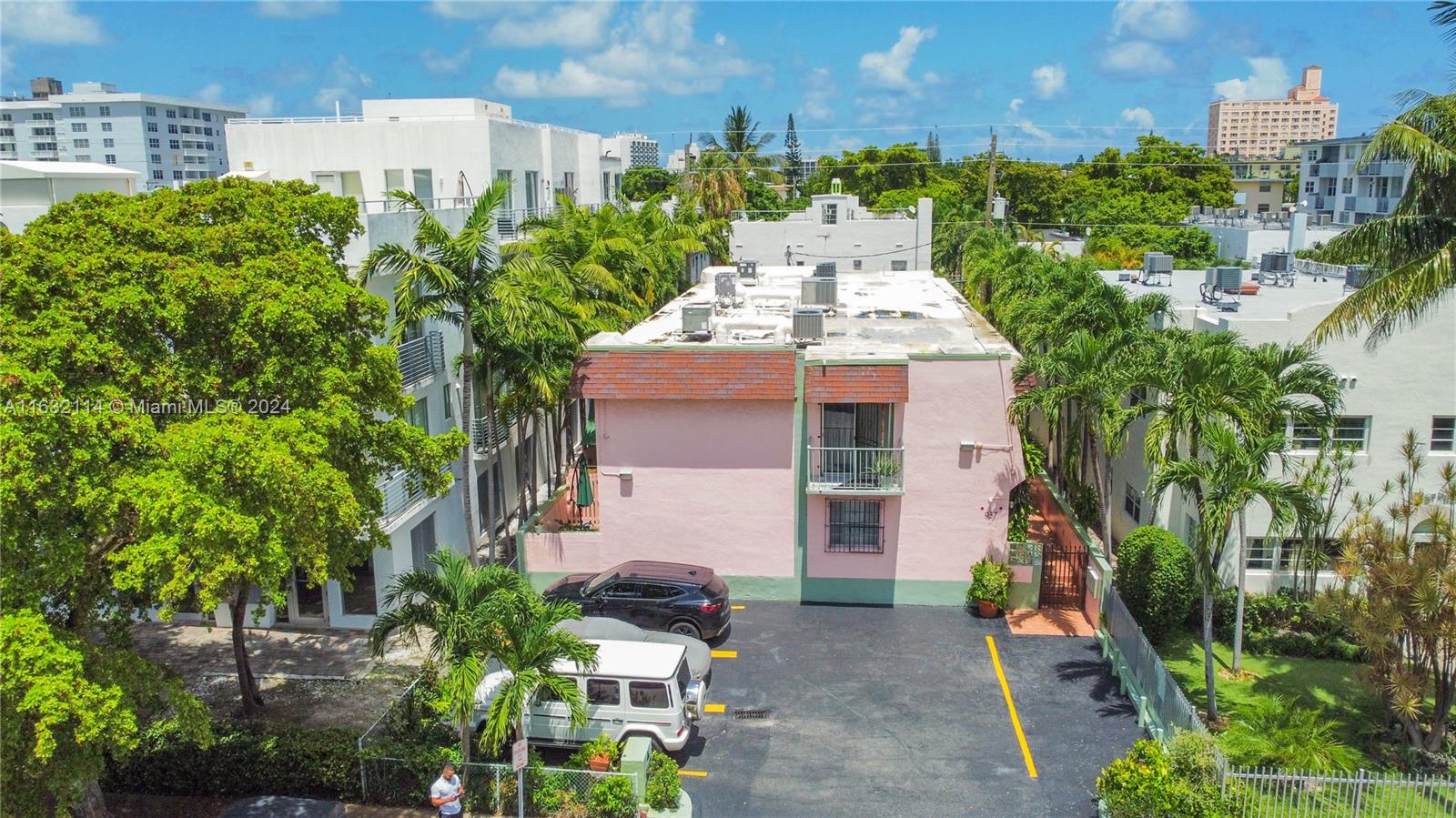 937 Michigan Avenue, Unit 4 Miami Beach, FL 33139 - Photo 17 of 20 a aerial view of a house with a yard and plants