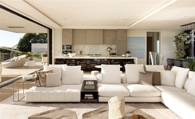 a balcony with furniture and outdoor view