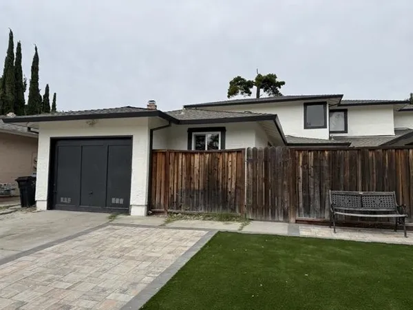 a front view of a house