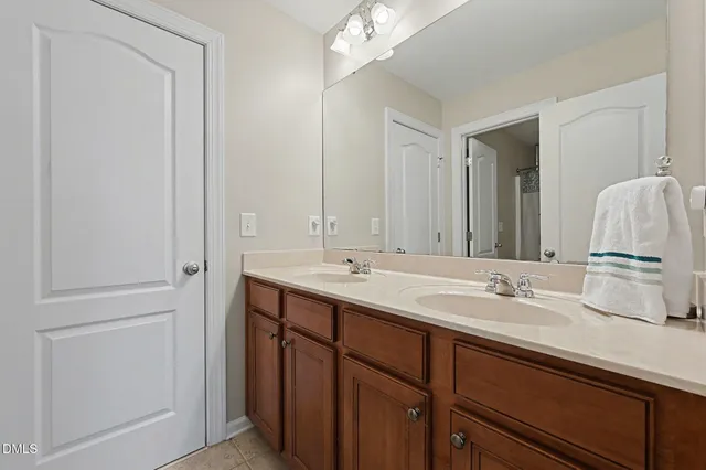 a bedroom with a bed and furniture