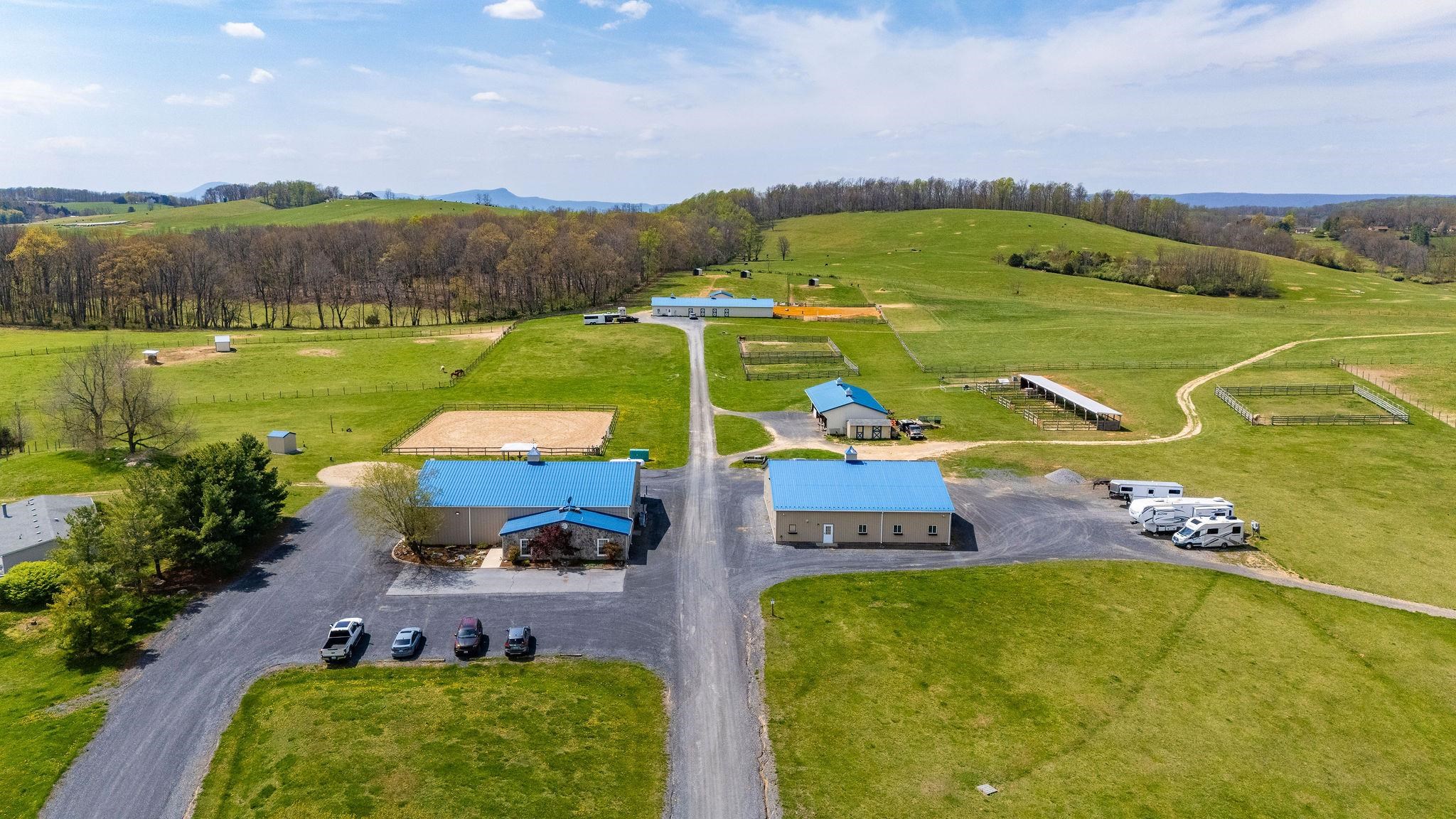 309 Old B&O Road Raphine, VA 24472 - Photo 67 of 75 an aerial view of a swimming pool with a yard