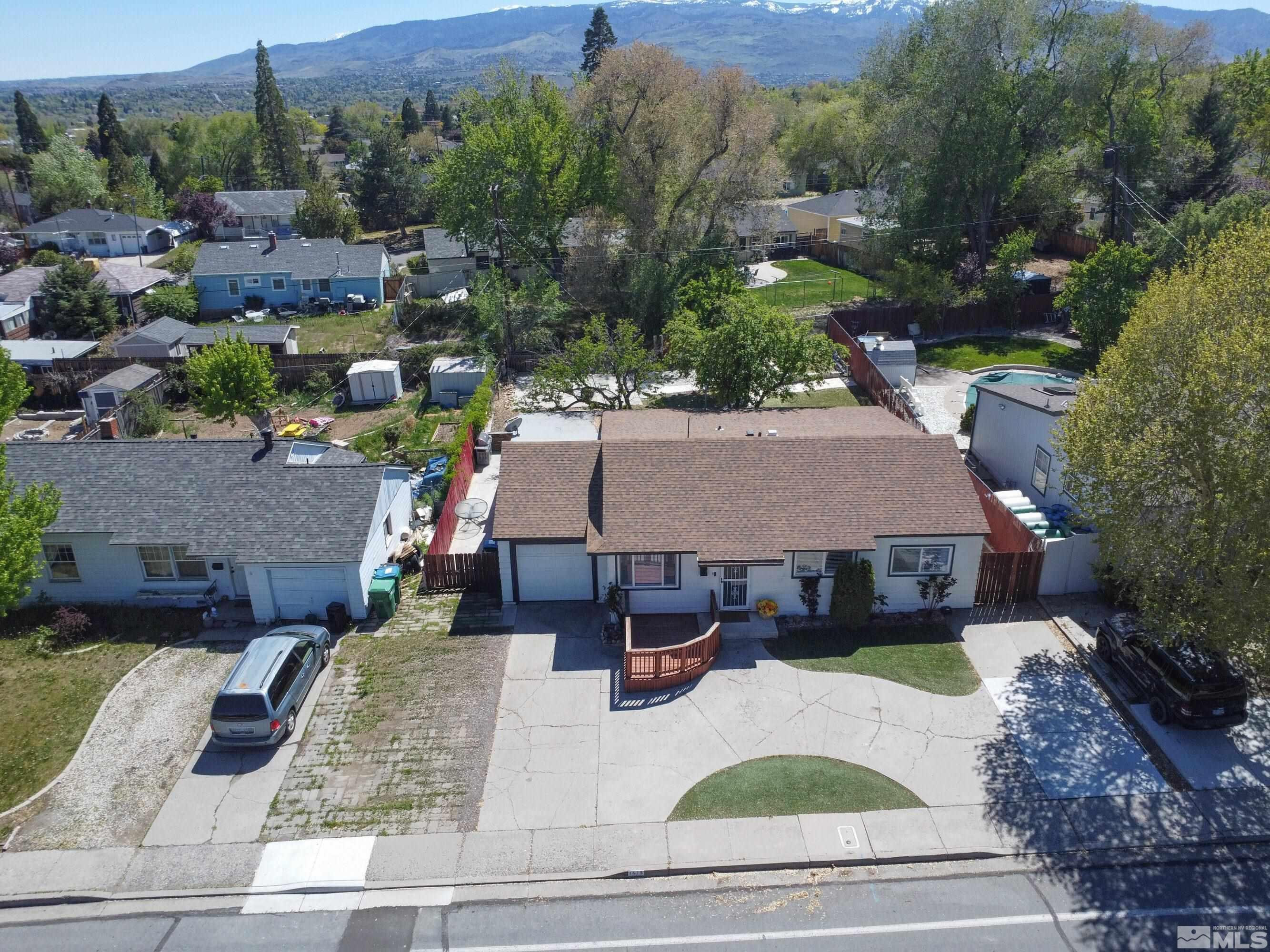 1615 Keystone Avenue Reno, NV 89503 - Photo 40 of 40 an aerial view of a house with garden space and street view