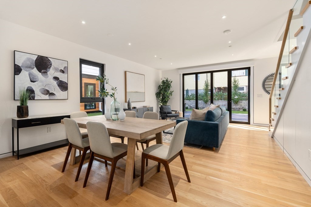 43 Stearns Road, Unit SF Brookline, MA 02446 - Photo 4 of 19 a view of a dining room with furniture window and wooden floor