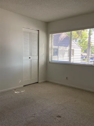 an empty room with a window
