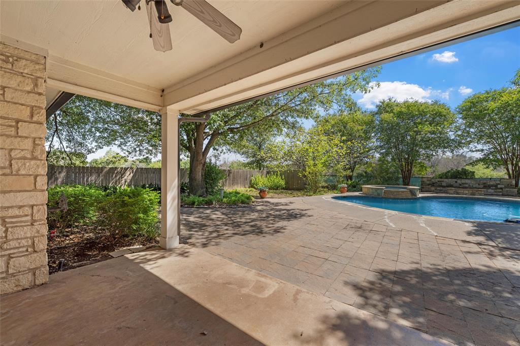 5624 Rosalie Drive Waco, TX 76708 - Photo 32 of 39 a view of a porch with furniture and garden