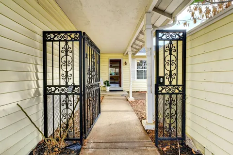 a view of a entryway door of the house