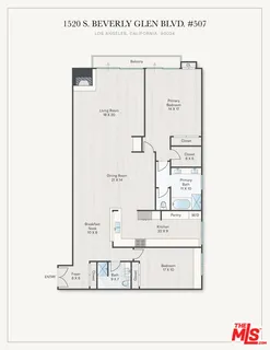 $1,395,000 | 1520 South Beverly Glen Boulevard, Unit 507, Los Angeles, CA 90024