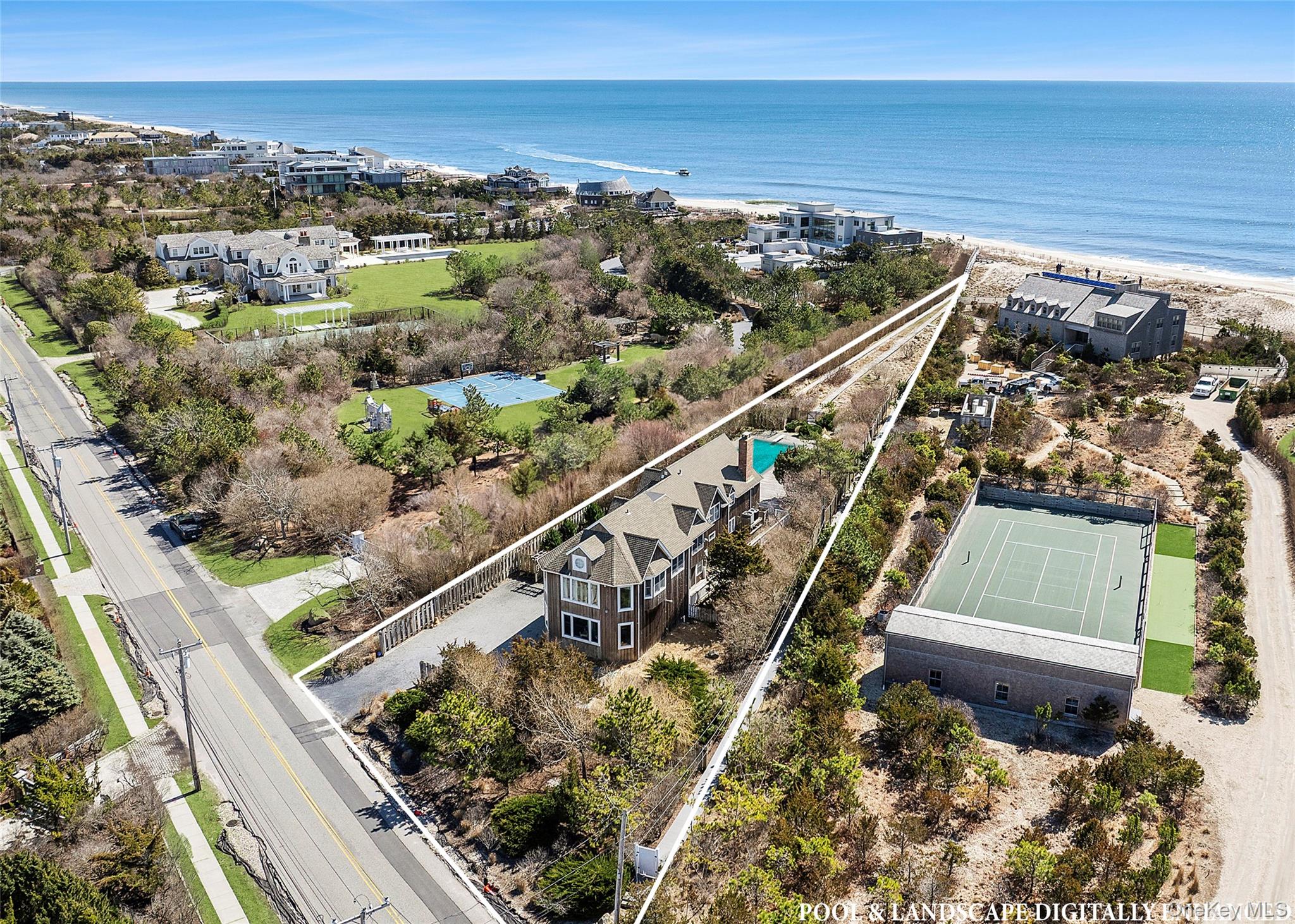 162 Dune Road Quogue, NY 11959 - Photo 21 of 28 a view of a balcony with an ocean view