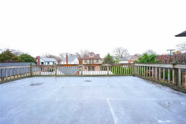 a view of a balcony with city view
