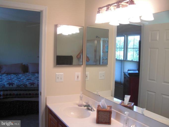 1234 Weatherstone Court Reston, VA 20194 - Photo 8 of 18 a bathroom with a sink and a mirror