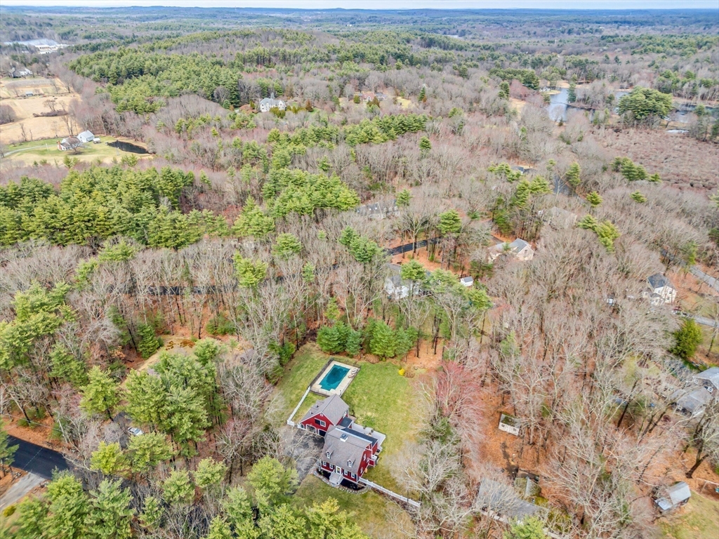648 Stow Road Boxborough, MA 01719 - Photo 34 of 37 an aerial view of a houses with a yard