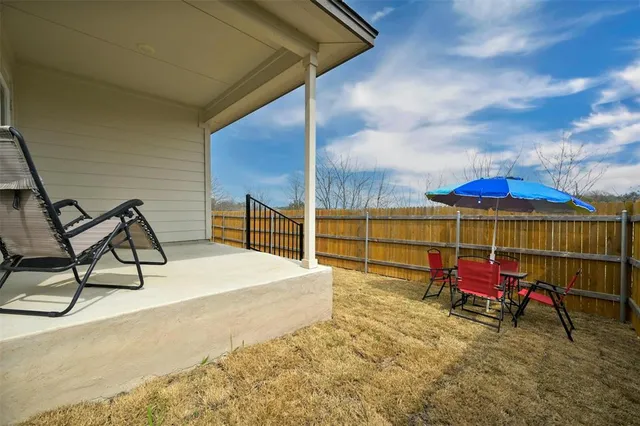a view of a balcony with city view