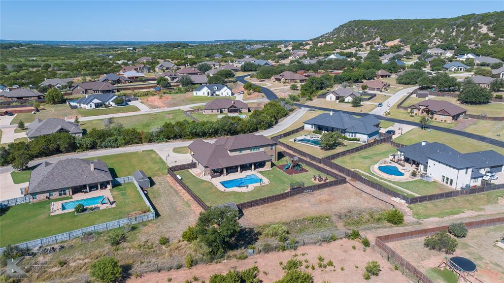 125 Wallace Court Tuscola, TX 79562 - Photo 40 of 40 an aerial view of residential houses with outdoor space and a lake view