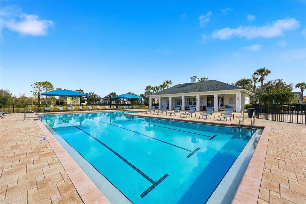 32992 Major Oak Drive Wesley Chapel, FL 33545 - Photo 47 of 56 a front view of house with outdoor space and swimming pool